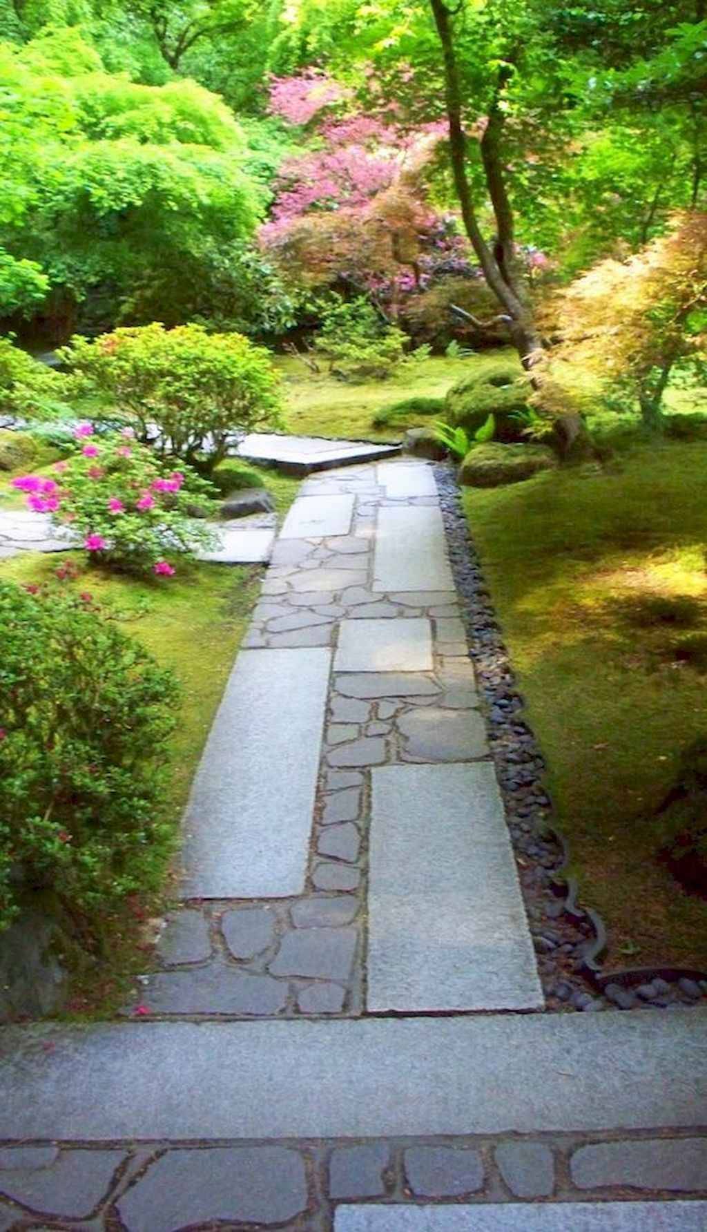 Stone Path Backyard Landscaping