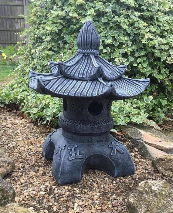 Garden Ornament Pagoda Statue Japanese Stone Lantern Concrete