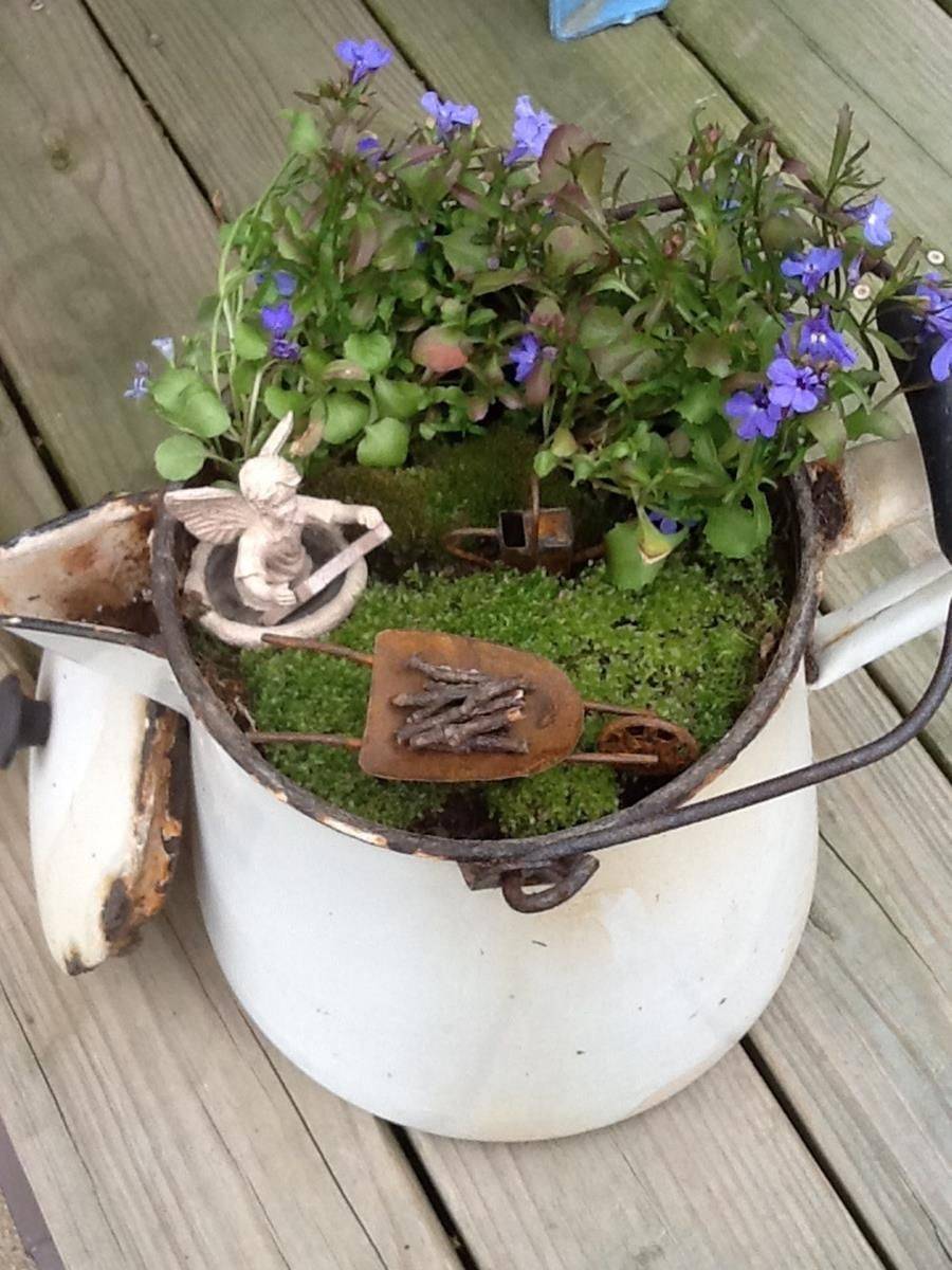 Unique Outdoor Fairy Garden Container Ideas