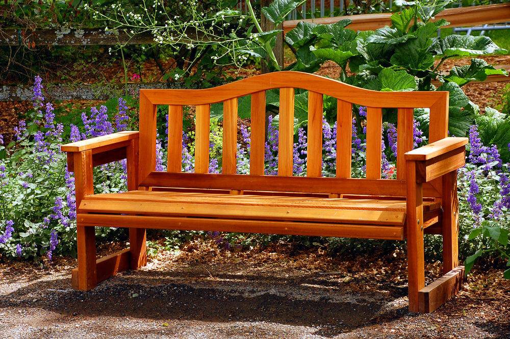 Indu Pink Metal Slatted Garden Bench