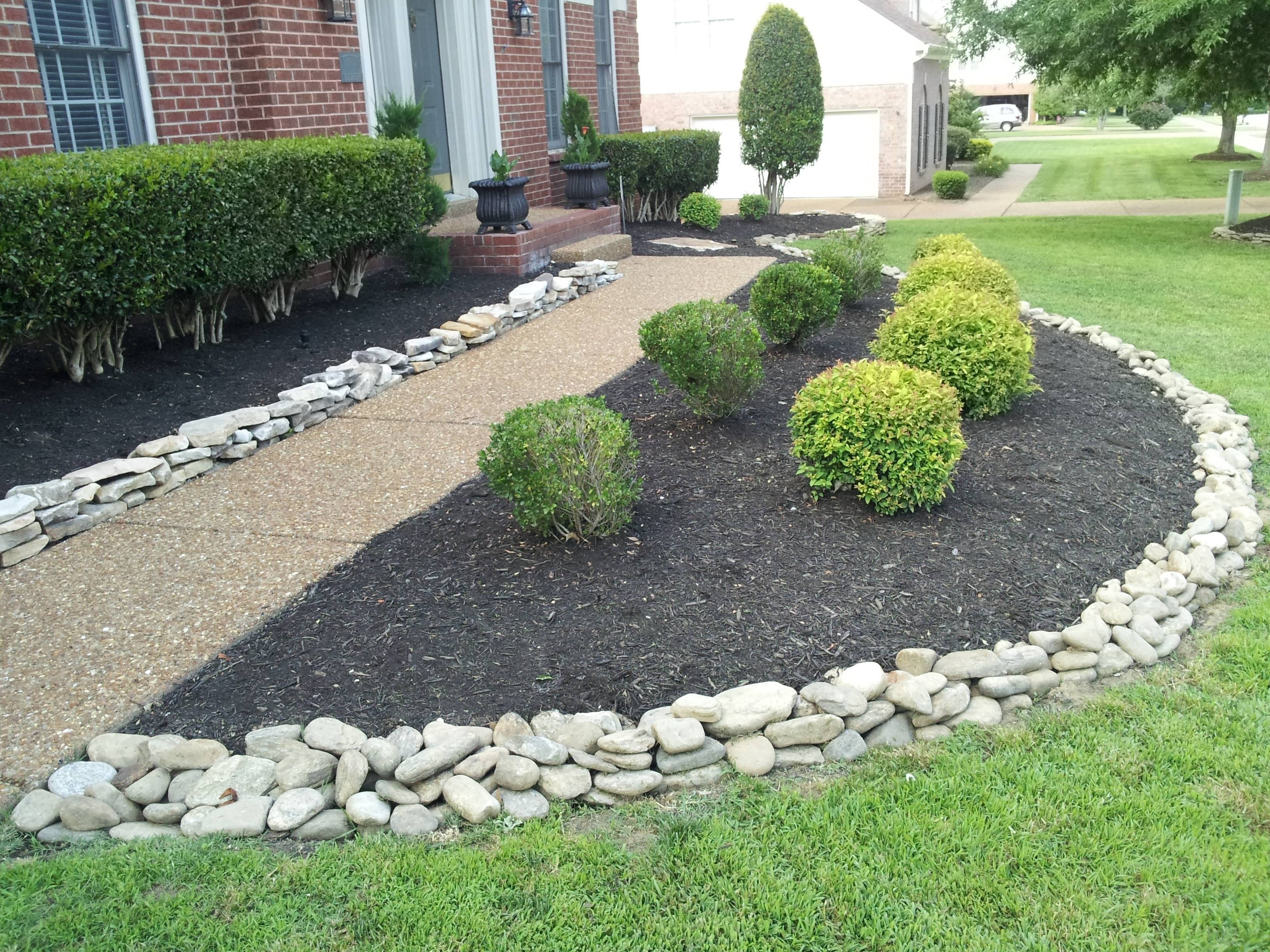 Modern White Stone Landscaping Ideas