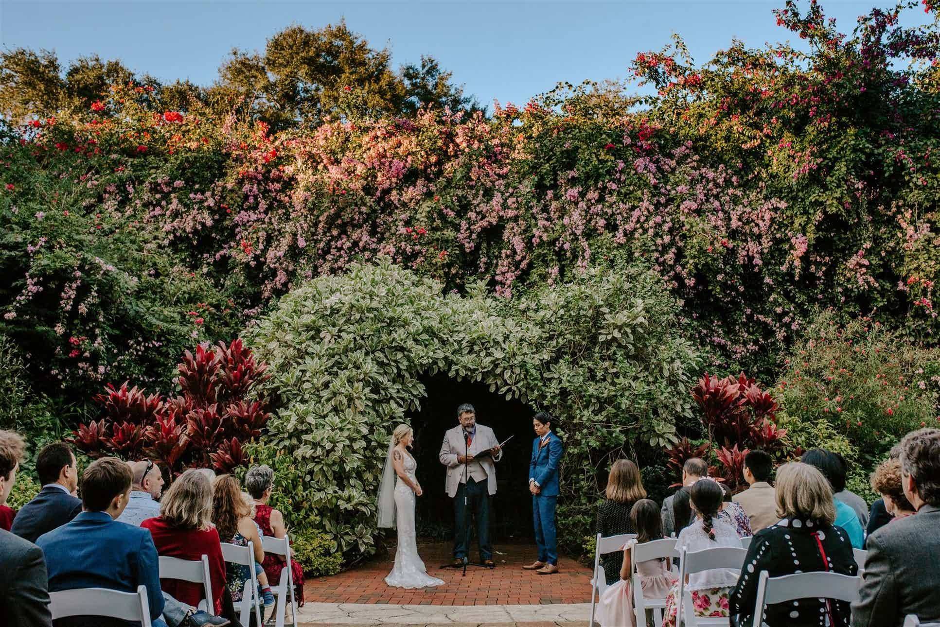 Simple Sunken Gardens Wedding Ceremony