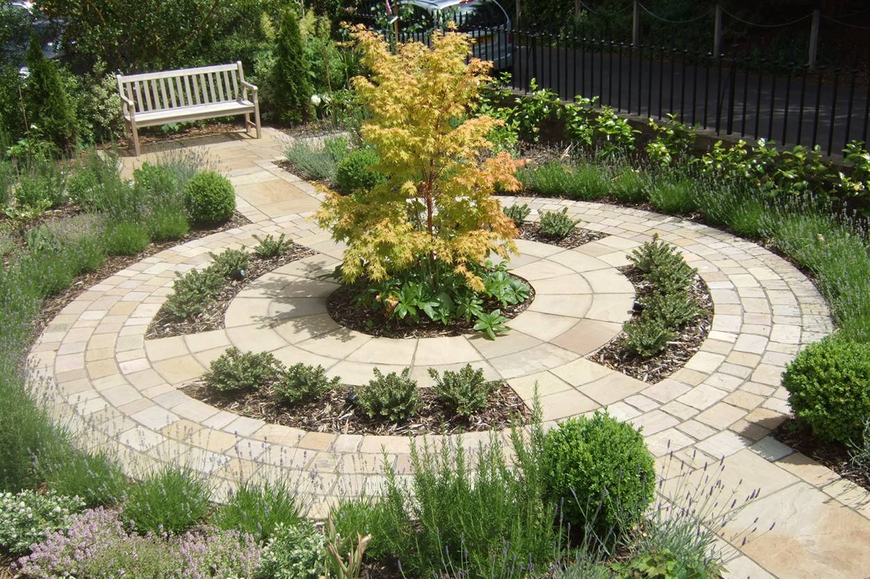 Formal Front Garden Courtyard Landscaping