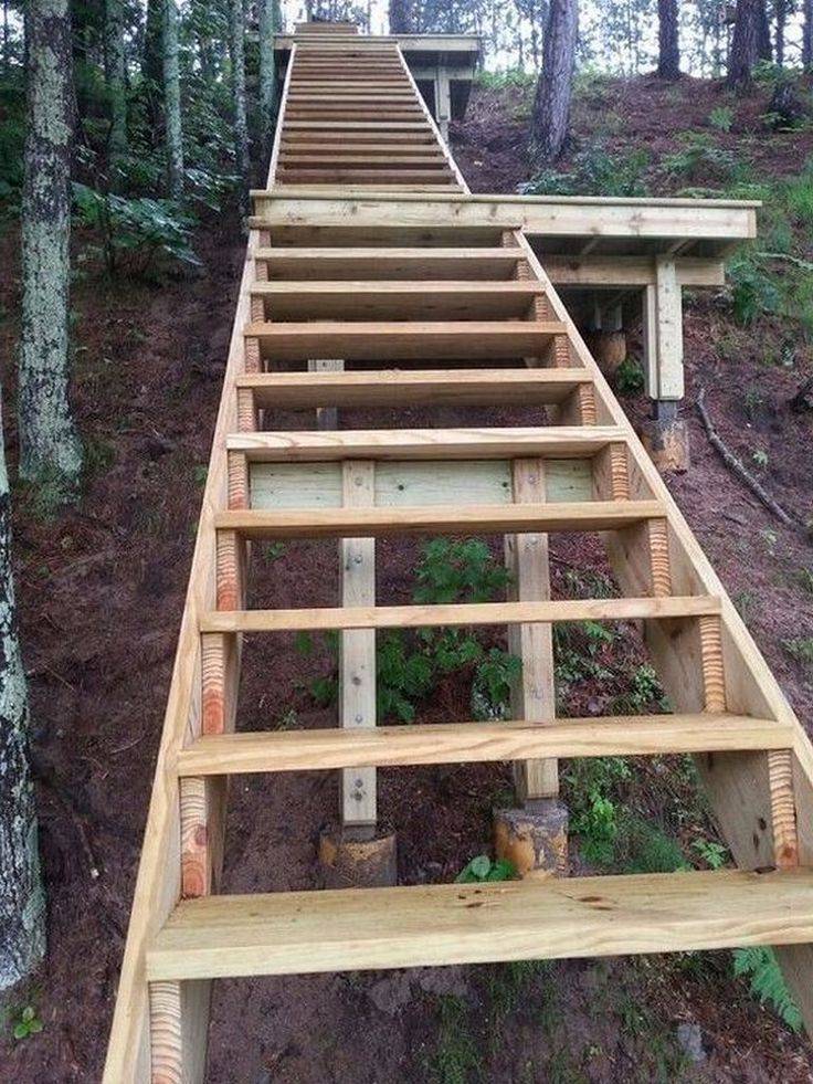 Simple And Affordable Wooden Garden Path Ideas