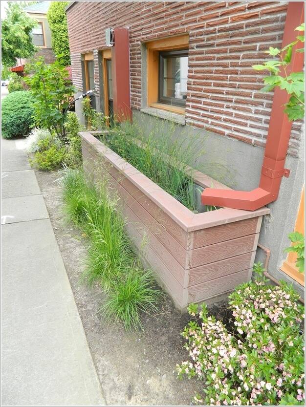 A Decorative Downspout Landscape