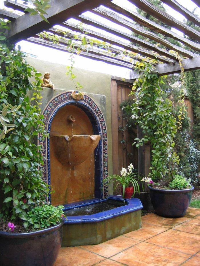 Backyard Wall Fountain Ideas
