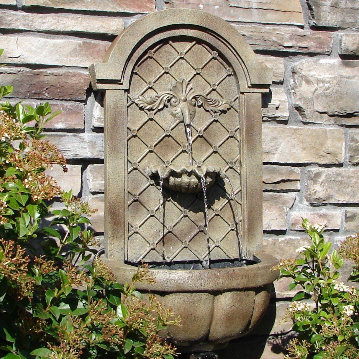 Rustic Outdoor Wall Water Fountain