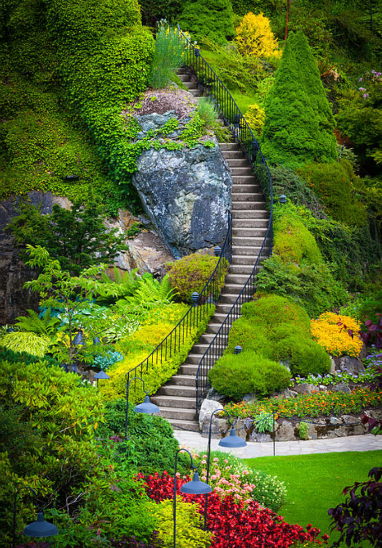 Butchart Garden Stairway Butchart Gardens