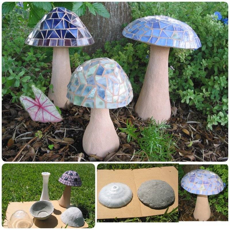 Creative Garden Art Mushrooms Design Ideas