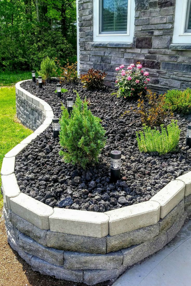 Diy Stone Flower Beds