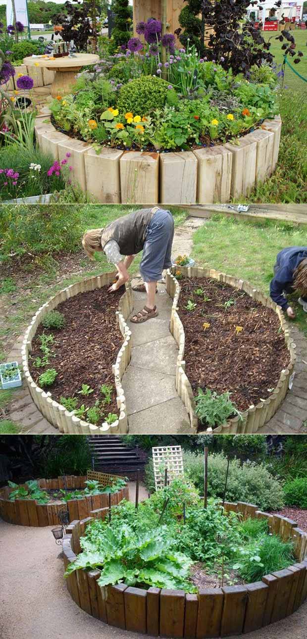 Garden Small Round Herb Garden Design