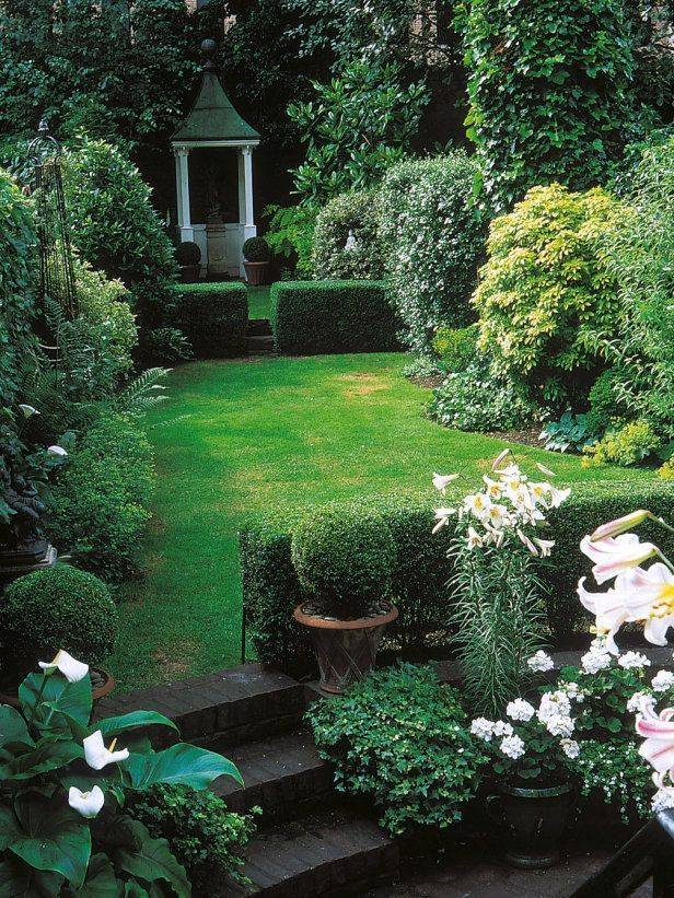Backyard Landscaping Patio Rectangle Rectangular Garden Design Plans
