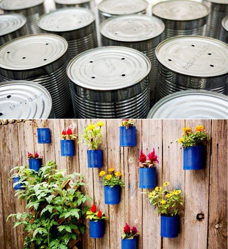 Upcycled Tin Can Planters Garden Planters