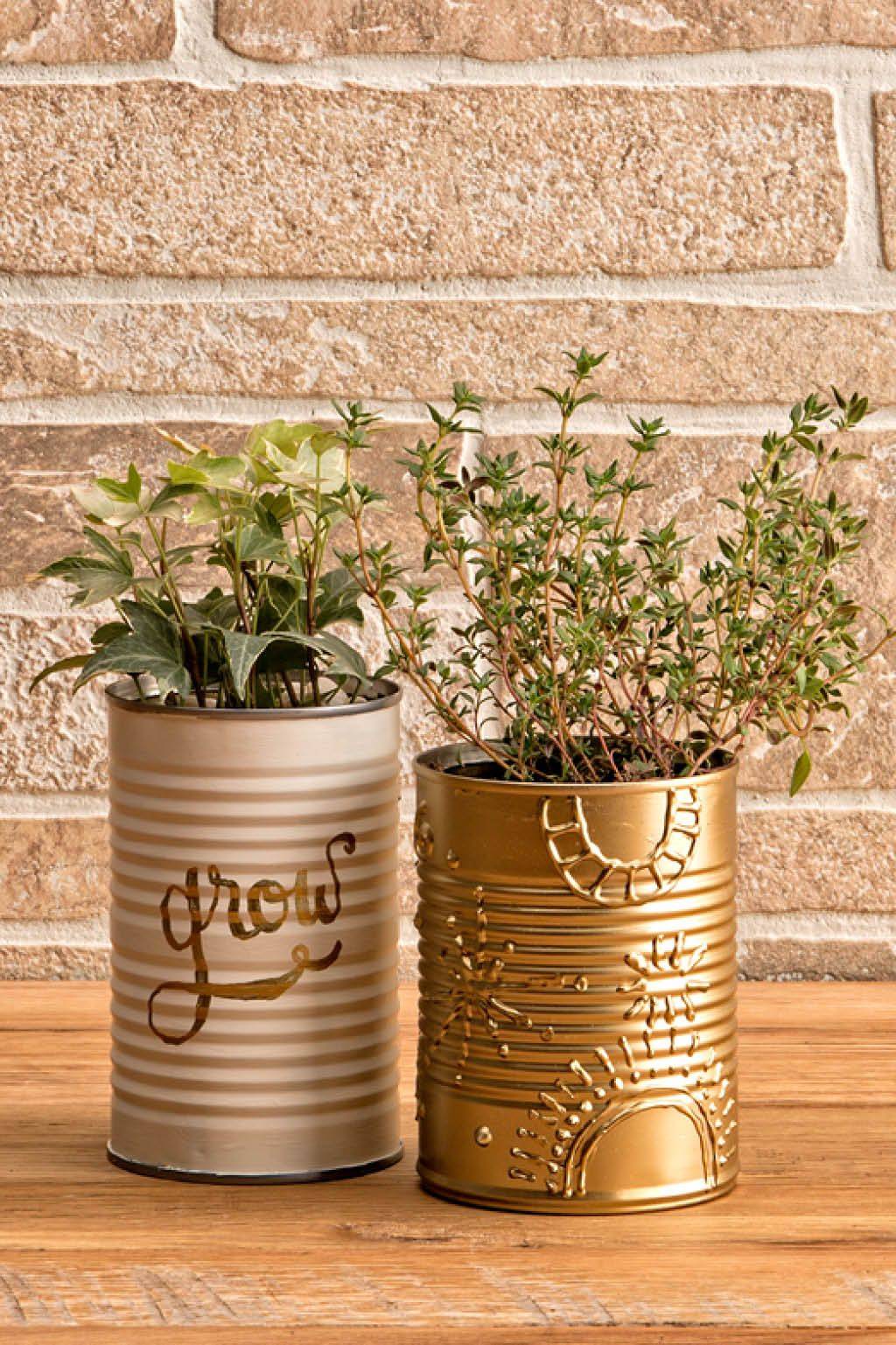 Upcycled Tin Can Planters