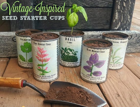 Diy Tin Can Herb Garden Ideas