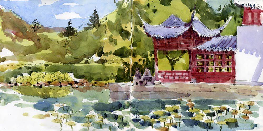 A Chinese Garden Painting