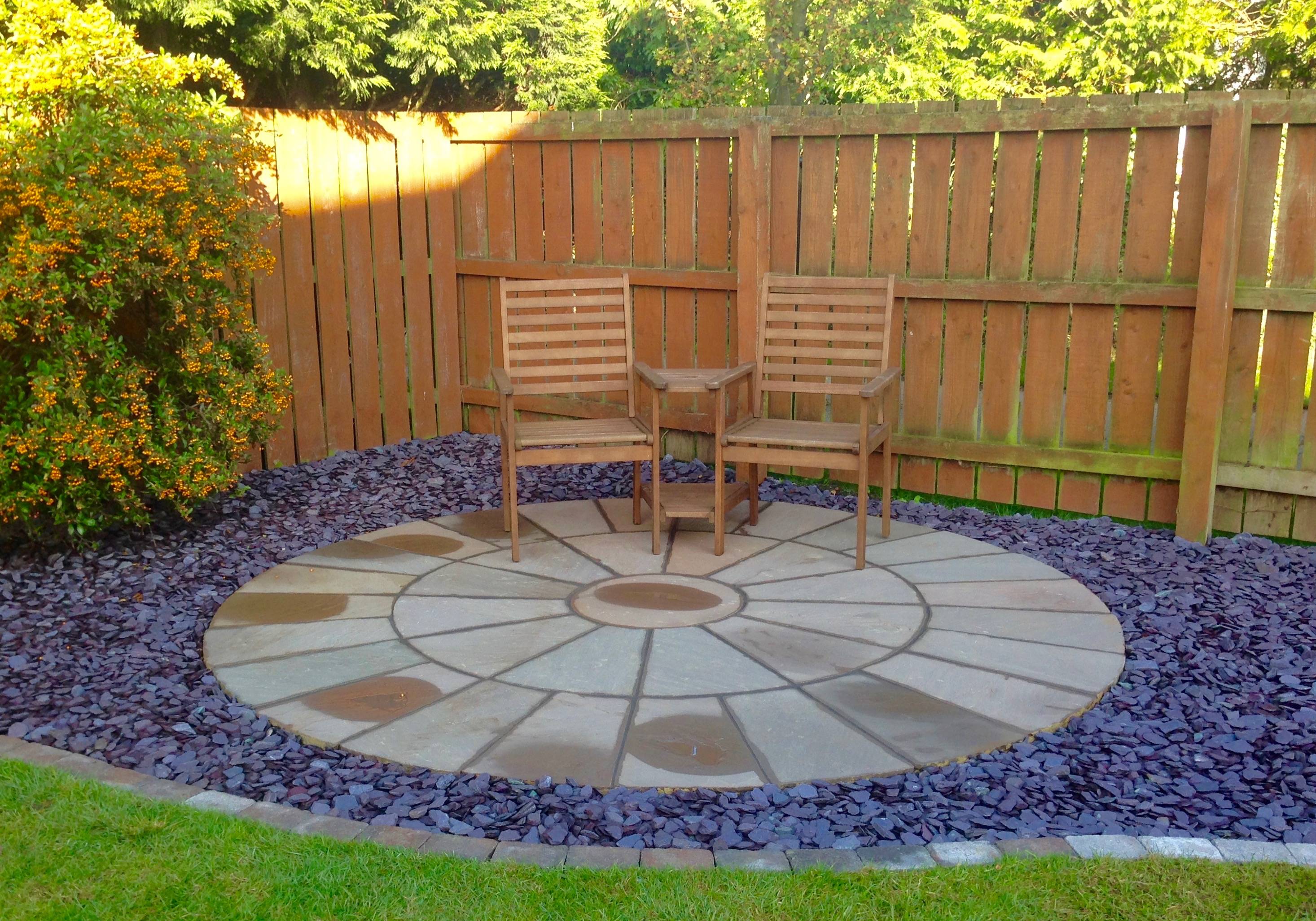 Circle Patio Garden Design Layout Landscaping Patio Landscaping