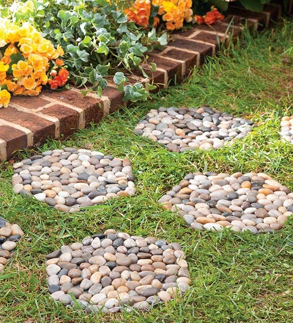 Butterfly Garden Cement Stepping Stone Patio Ideas Landscaping Stones