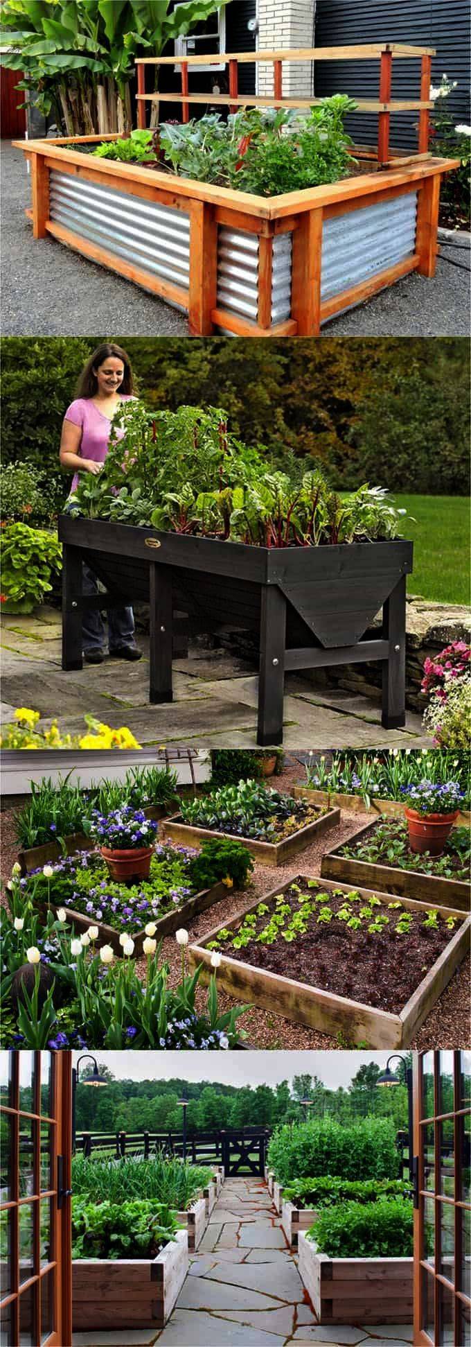 A Raised Wooden Flower Bed