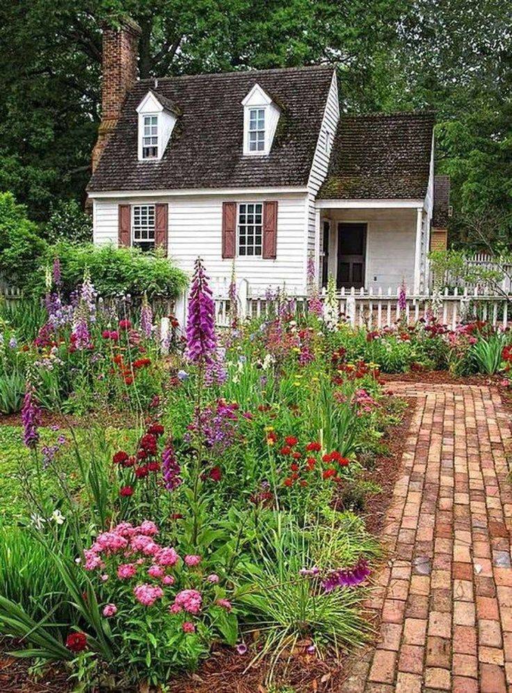 Stunning Front Yard Cottage Garden Inspiration Ideas Farmhouse