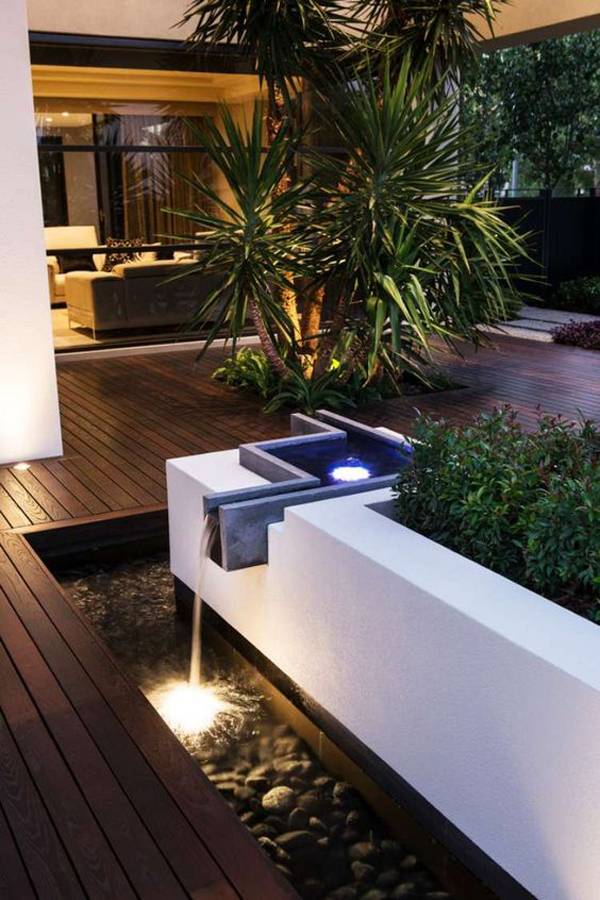 Solitary Pour Water Feature Modern Fountain