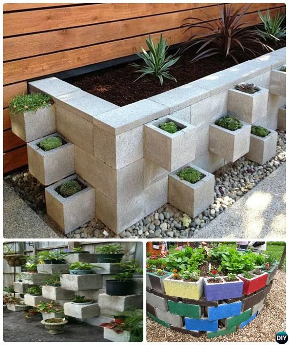 Beautiful Cinder Block Garden Designs