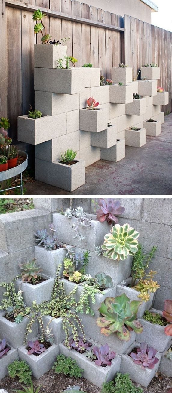 Creative Cinder Block Backyard Ideas