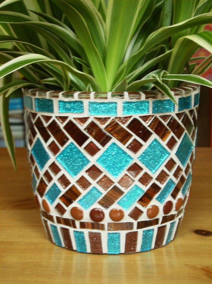 Ceramic Tile Mosaic Pots Mosaic Pots