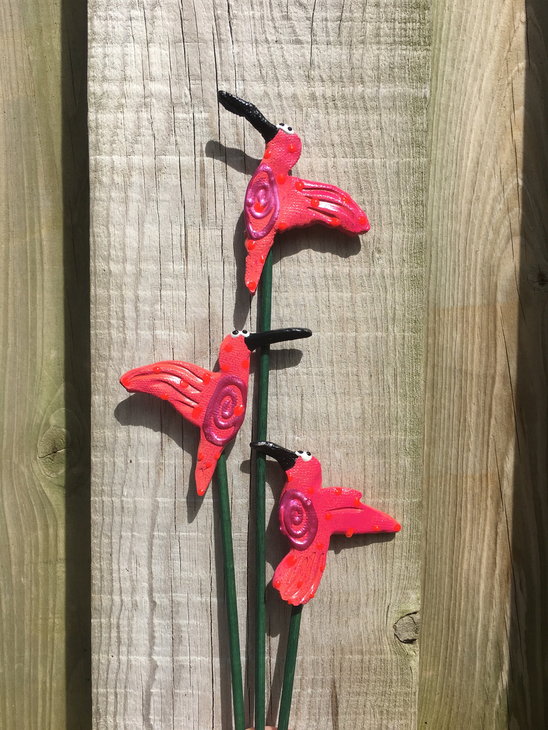Glass And Metal Shamrock Garden Stake Decorative Garden Stakes