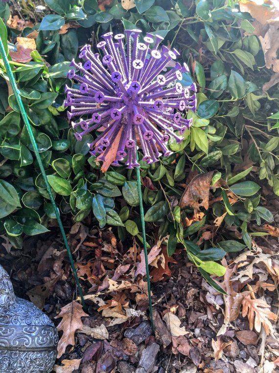 Allium Stem Gold Garden Sculpture