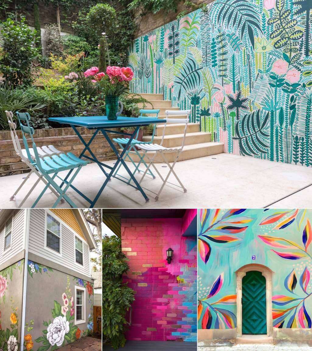 22 Painted Garden Walls Ideas You Cannot Miss SharonSable