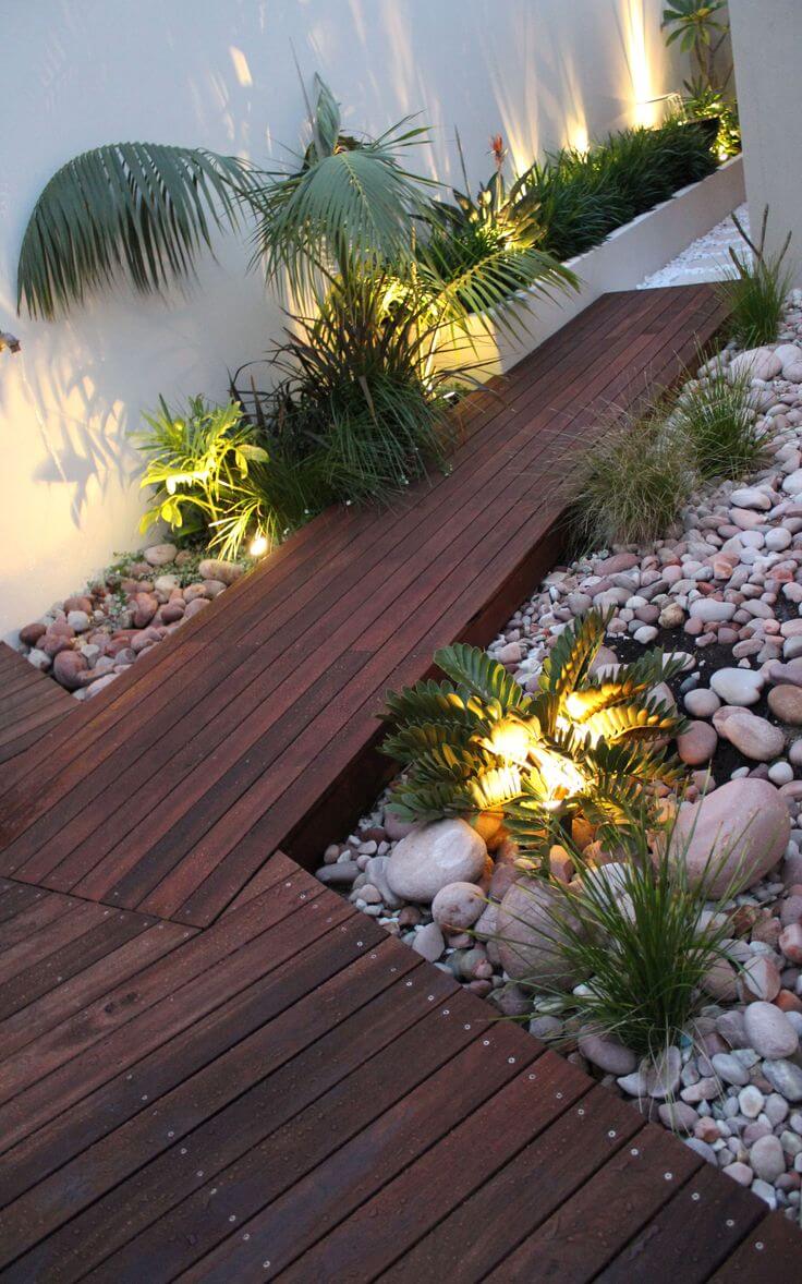 Modernurbanfrontyardgardenwithlightingideas Homemydesign