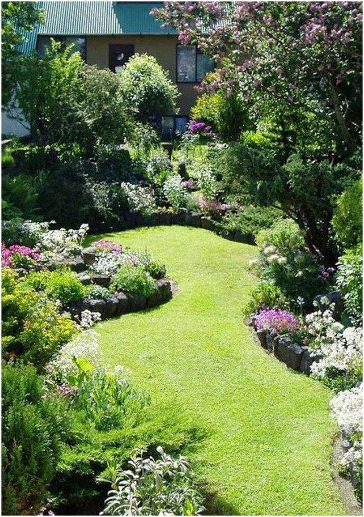Nice Beautiful Front Yard Flower Beds Ideas
