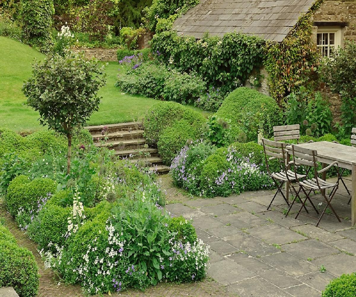 Formal Garden Patio Images Sloped Garden