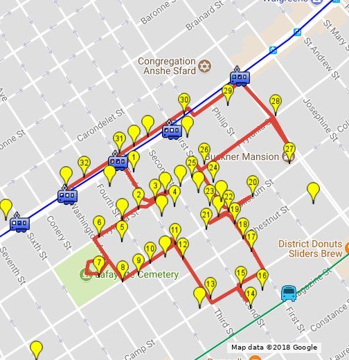Selfguided Garden District Tour Map