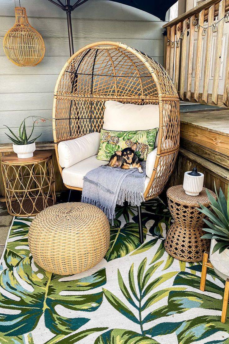 Piece Patio Wicker Sectional Set