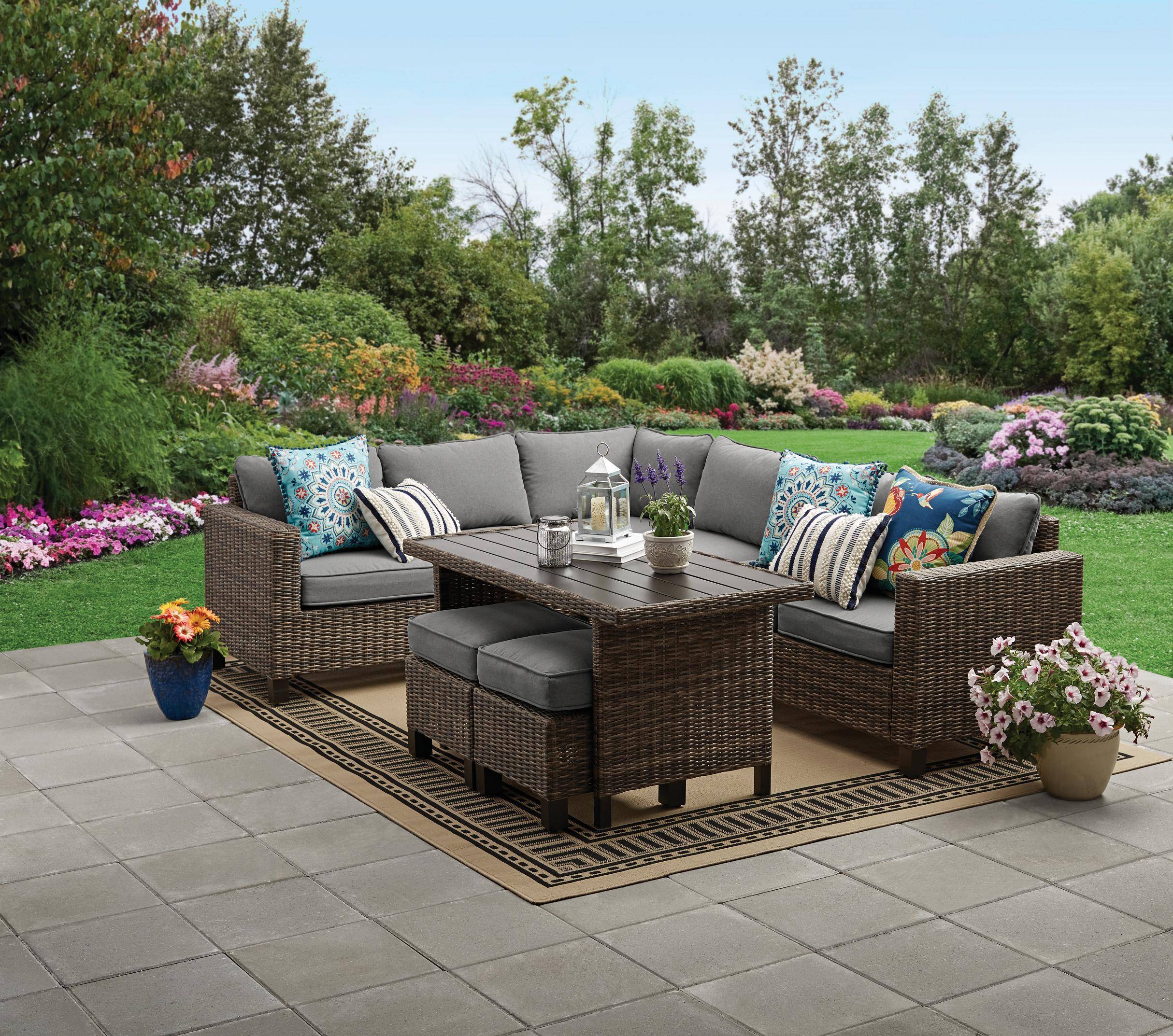 Better Homes Gardens Colebrook Piece Wicker Patio Furniture