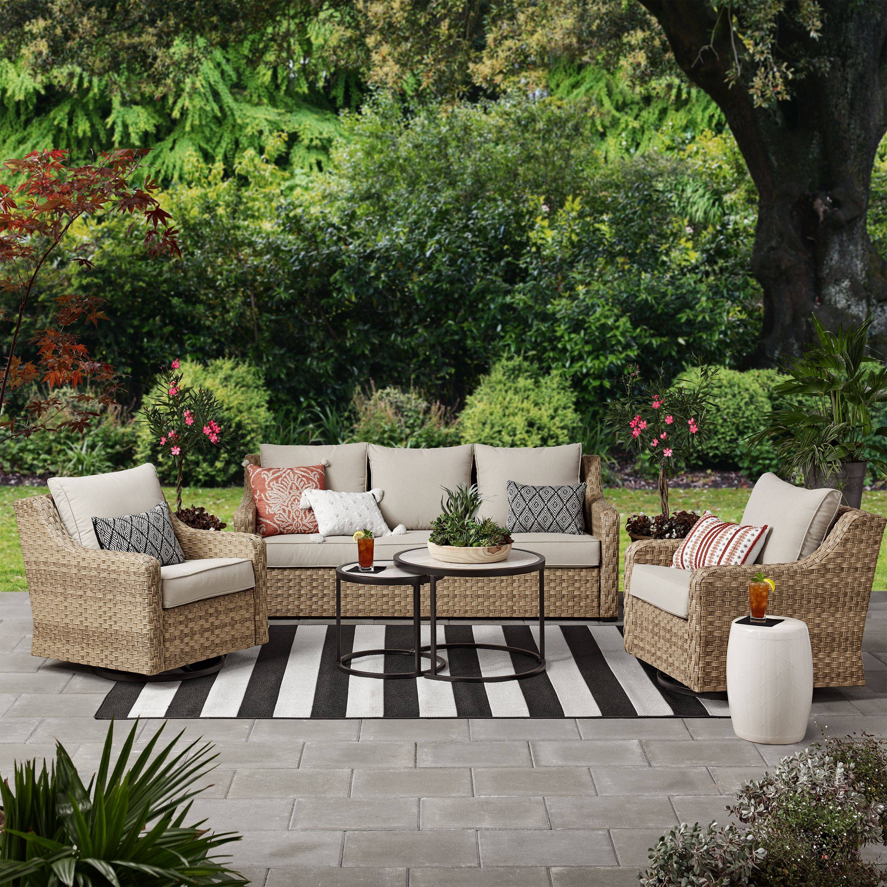 Better Homes Gardens Brookbury Wicker Sectional Sofa Patio Dining Set