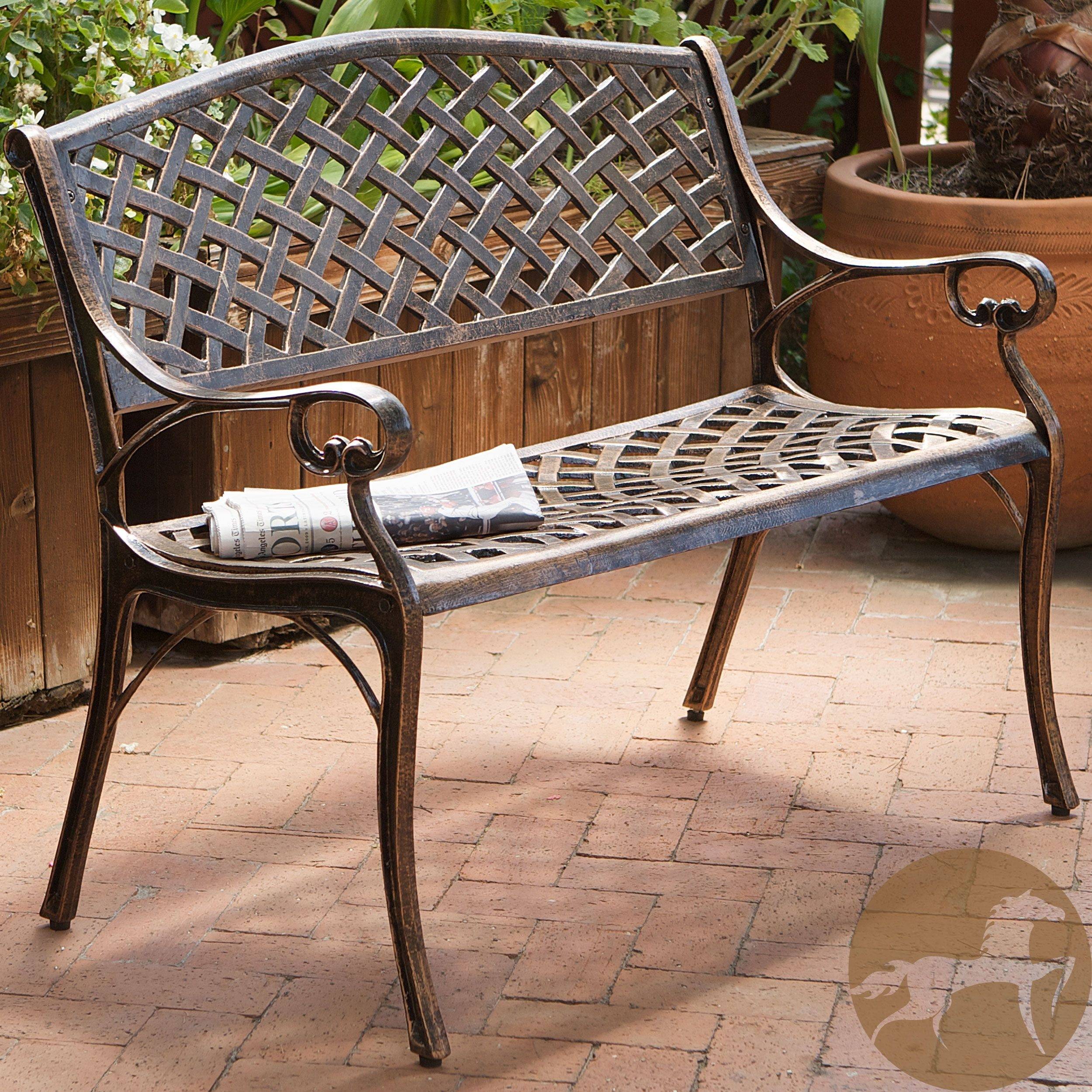 Mf Studio Patio Garden Bench Steel Kids Mini Bench