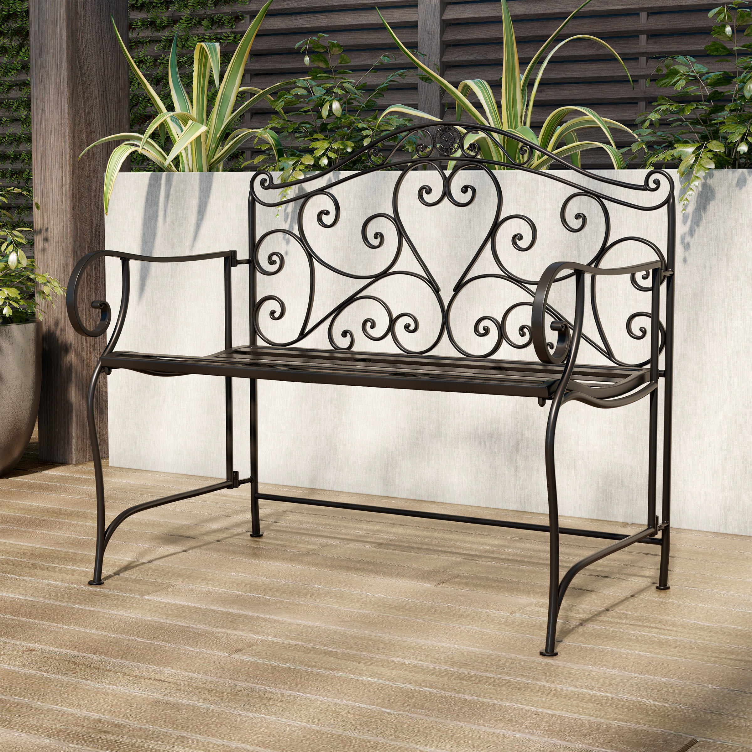 Metal Outdoor Chair Bench