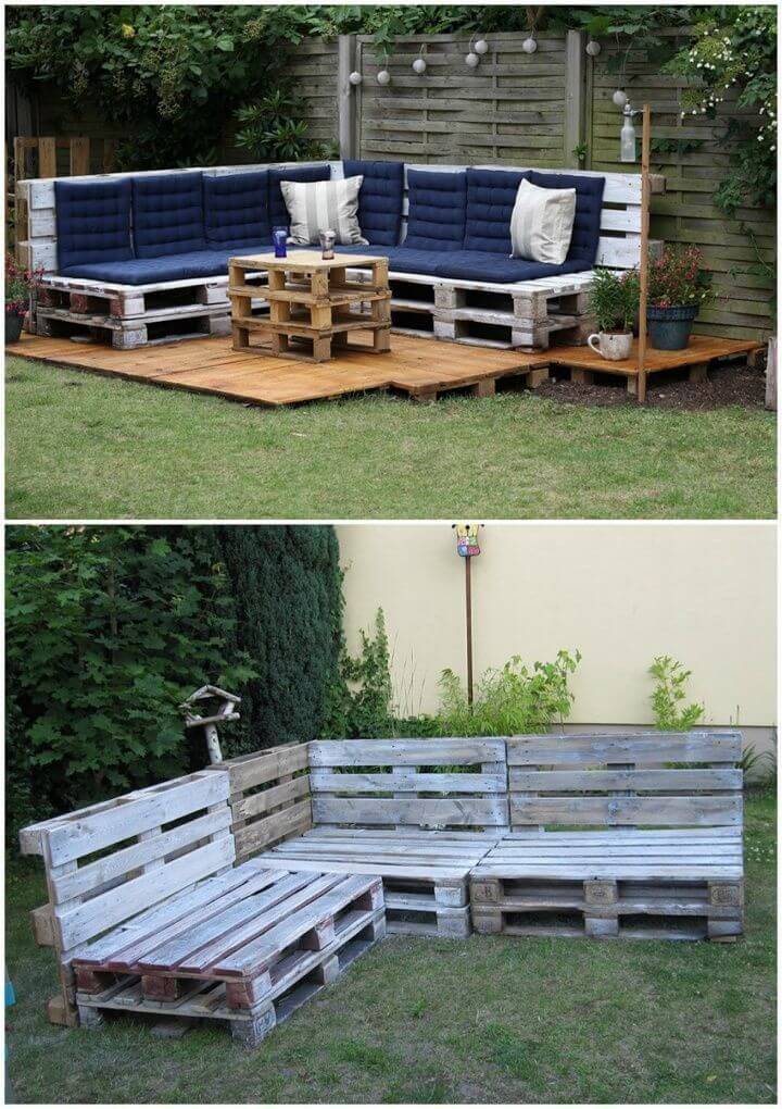 Pallet Patio Furniture Set Easiest Diy Projects