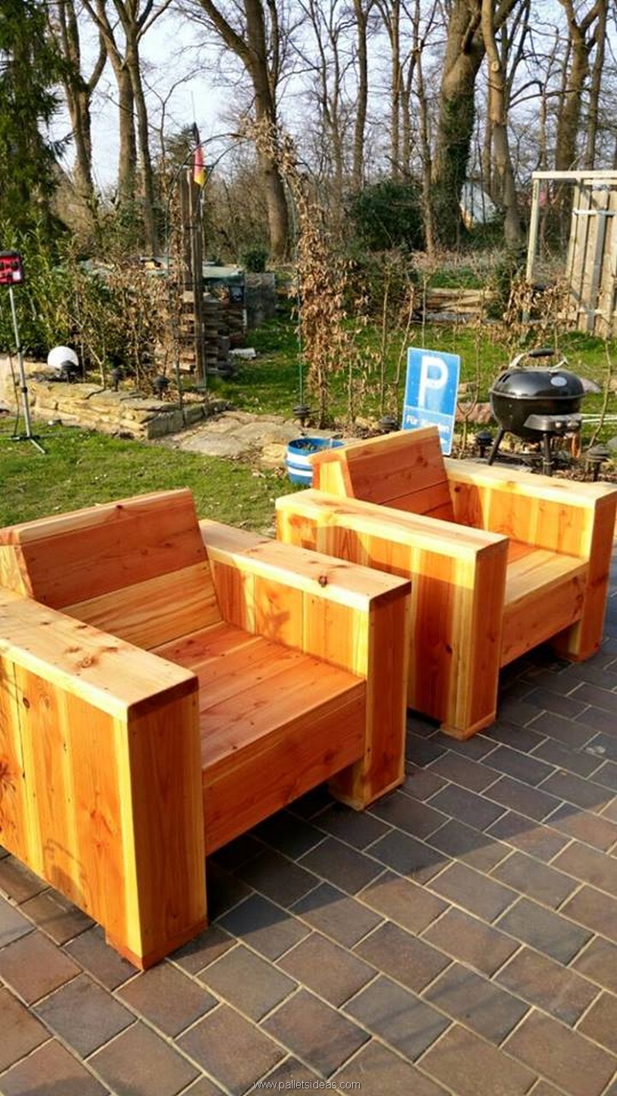 Pallet Wood Outdoor Lounge Furniture Pallet Ideas