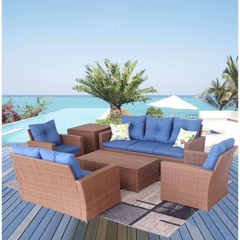 Piece Teak Complete Patio Set Wayfair