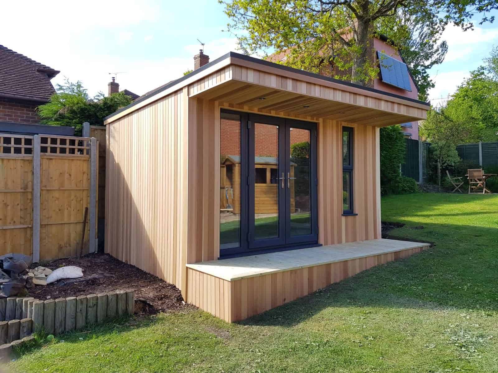 Shedhomedesignsdesignthecombsfamilyoptedfortwomodernsheds