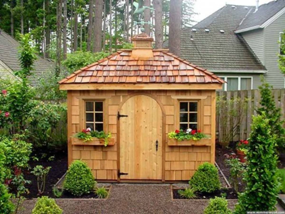Solid Wood Outdoor Storage Shed