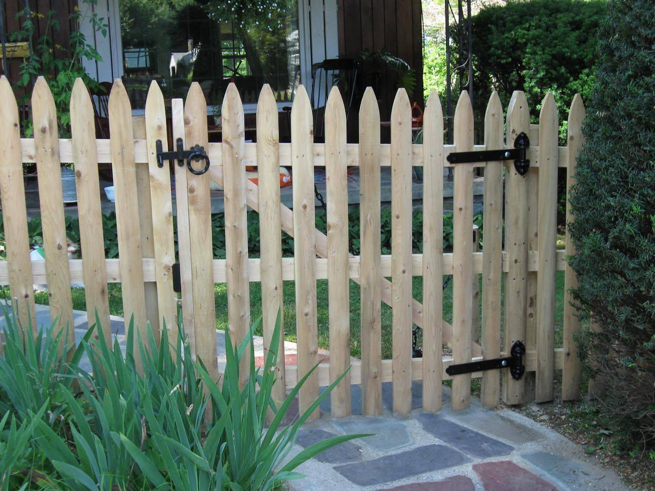 Picket Fence And Garden Gate