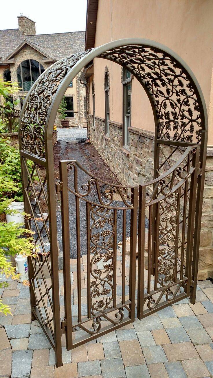 Wrought Iron Garden Arch Gate Combination Arbor Trellis Trellis