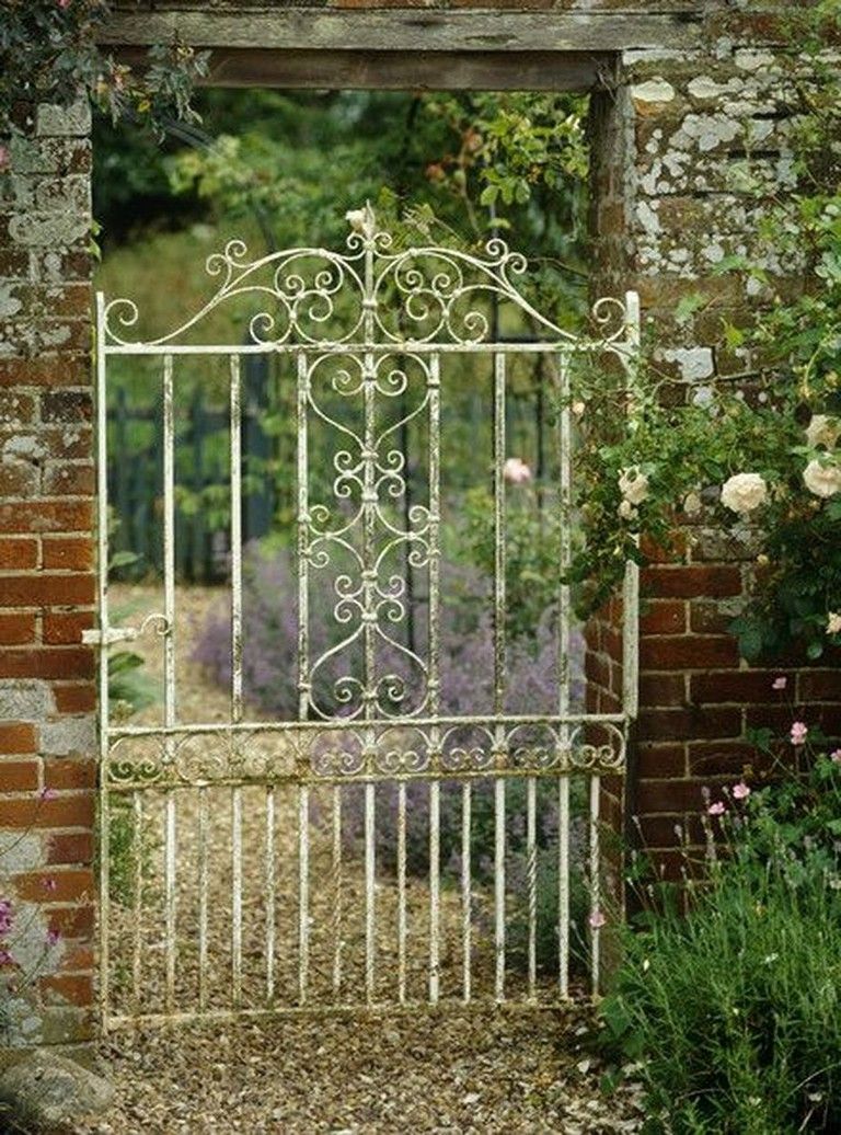 Gorgeous Iron And Wooden Garden Gate Decoration Ideas Home
