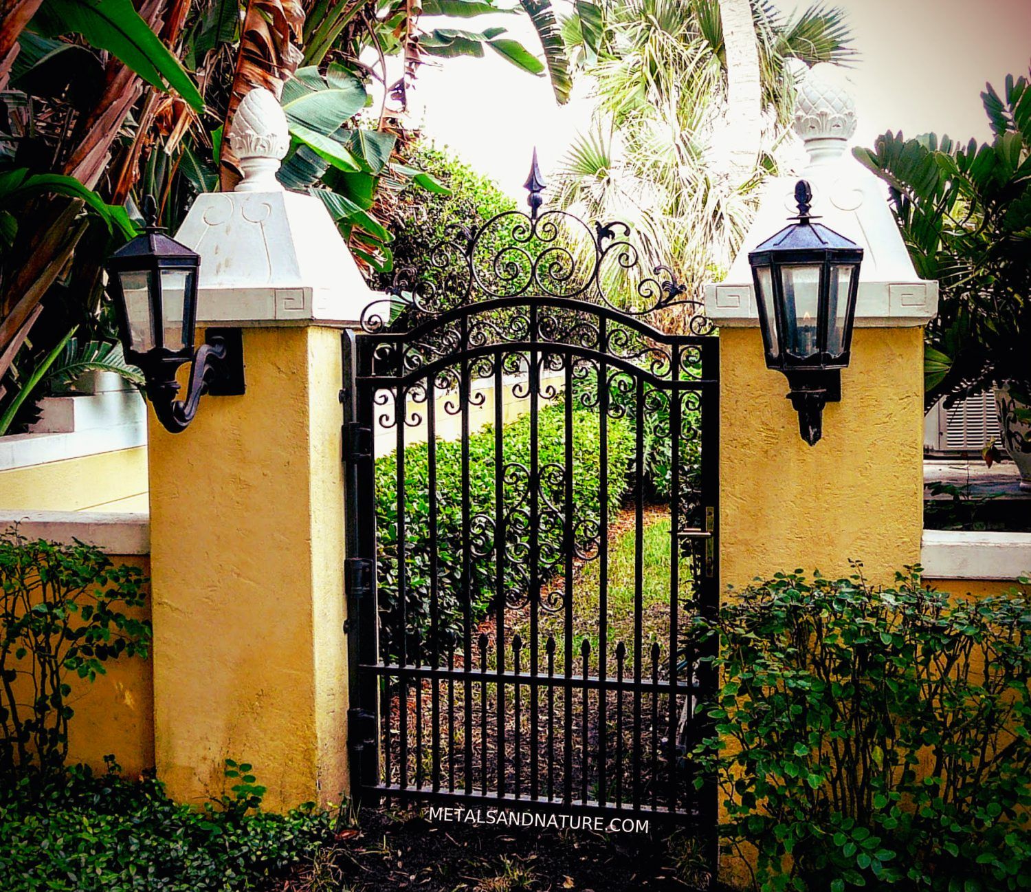 Wrought Iron Side Garden Gates