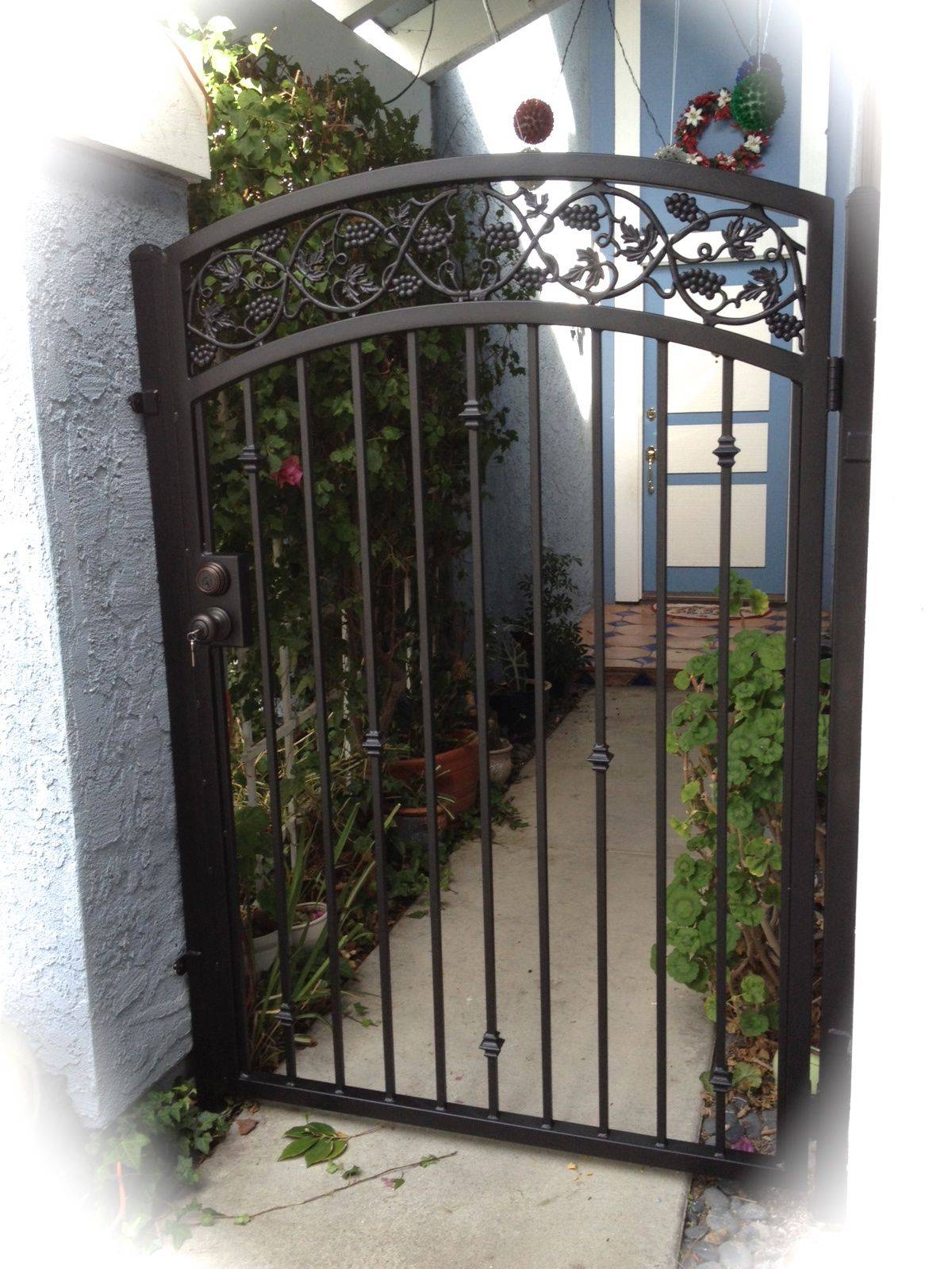 Hand Crafted Gate Metal Custom Garden Entry Walk Thru Pedestrian